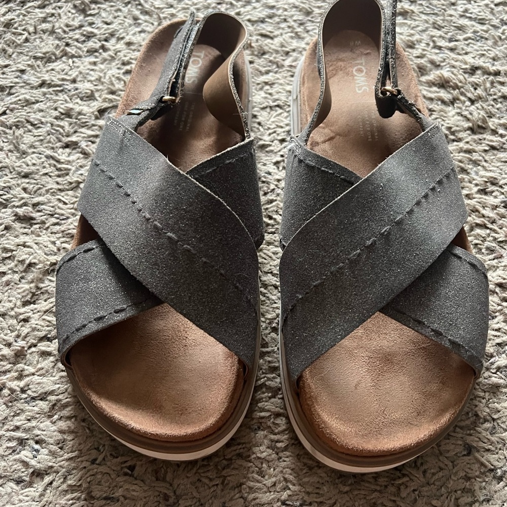 Stylish Gray Sandals by Toms